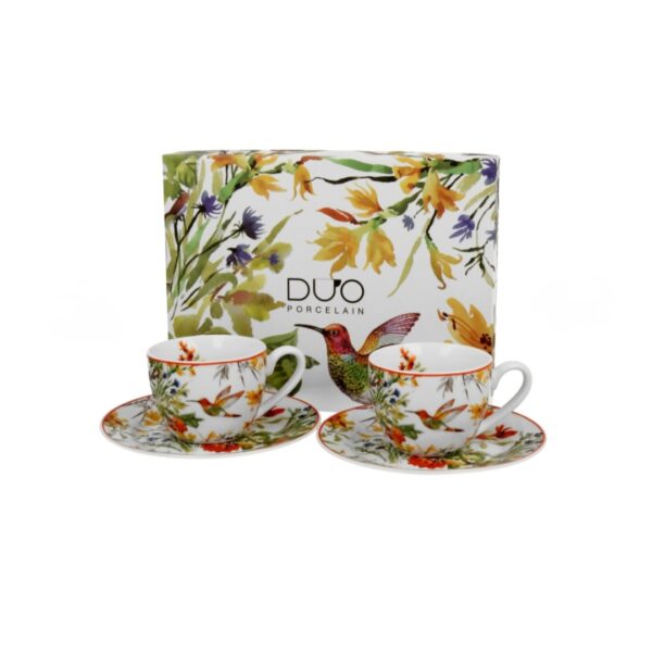 92835 -  Σετ 2 κουπάκια espresso 110ml & Πιάτο Hummingbird