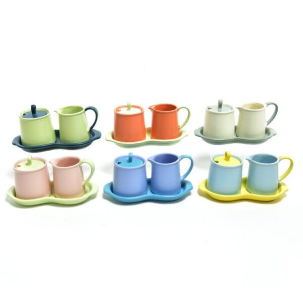 M00685 - Γαλατιέρα & Ζαχαριέρα με βάση (ματ φινίρισμα)