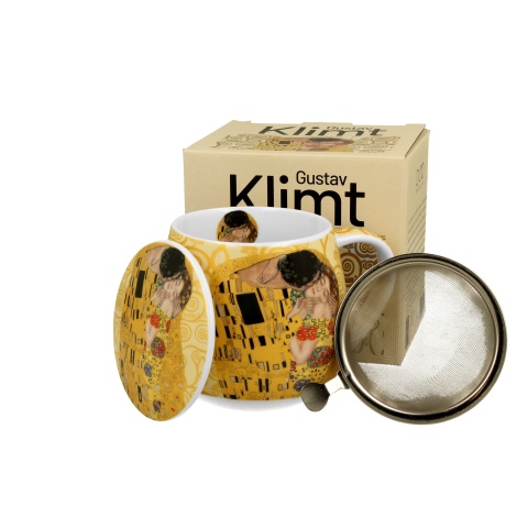 95701 - Κούπα 430 ml με Φίλτρο & Καπάκι The Kiss Ecru