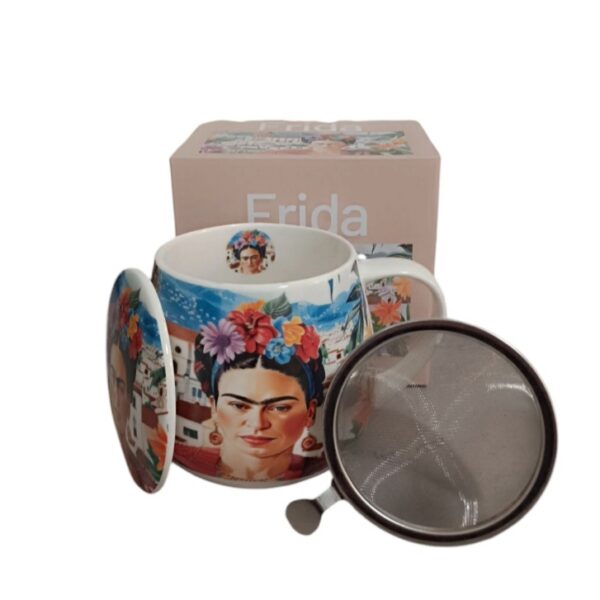 96047 - Κούπα 430 ml με Φίλτρο & Καπάκι Frida Kahlo