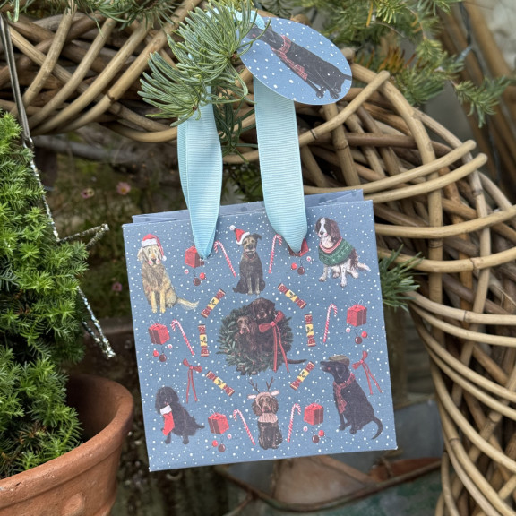 XSMB09 - Τσάντα Δώρου μεσαία Xmas Dogs