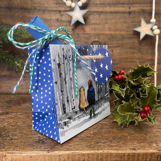 XSMB08 - Τσάντα Δώρου μικρή Xmas Dog