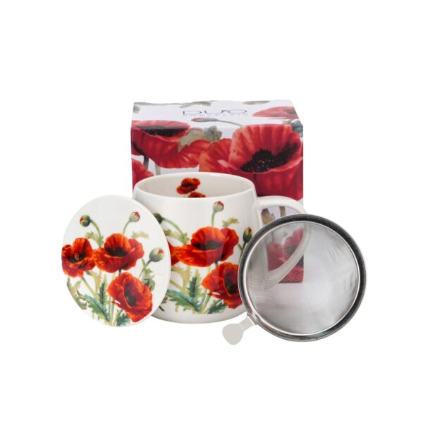92644 - Κούπα 430 ml με Φίλτρο & Καπάκι Classic Poppies