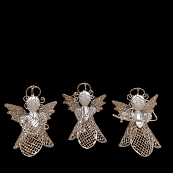 94213 -  Αγγελάκι μεσαίο κρεμαστό (χρυσό & ασημί)