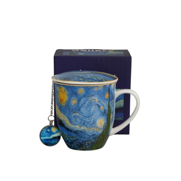 97268 – Κούπα 400 ml με Φίλτρο tag & Καπάκι Starry Night