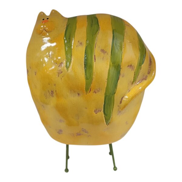 43536 - Γάτα μεγάλη ροζ & κίτρινη